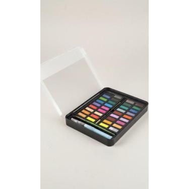 Imagem de Kit Tinta Aquarela Sólida 36 Cores Estojo Metal - Congratulations Stor
