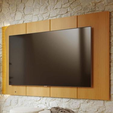 Imagem de Painel para TV Salerno C04 65" 216CM MDF-MDP com LED Ripado Amadeirado Lyam Decor