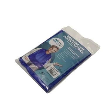 Imagem de Babador Impermeável Bolsa Coletora Azul 41x67cm Senior Care