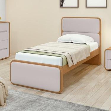 Imagem de Kit Quarto Infantil 3 Peças com 2 Camas de Solteiro e Cômoda Loop Magg