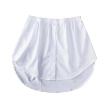 Imagem de Saia Feminina De Algodão Destacável, Saia Mini Irregular Com Bainha Fa