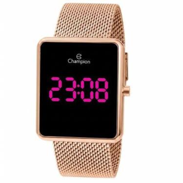 Imagem de Relogio Digital Feminino Champion melhor Led Rosa CH40080H