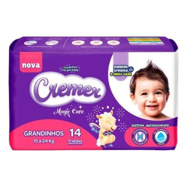 Imagem de Fralda Descartável Cremer Magic Care Tamanho Grandinhos Kit