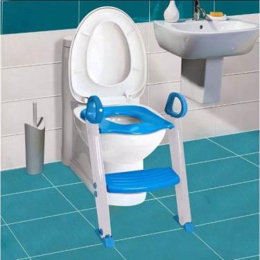 Imagem de Assento Redutor Com Escada Toilet Training Azul Clingo C2503