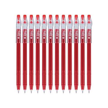 Imagem de PILOT Canetas FriXion ColorSticks de tinta gel apagável, ponta fina, tinta vermelha, 12 unidades (13228)