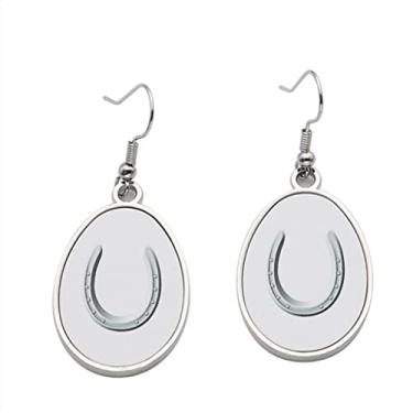 Imagem de Brinco de ferradura Vector – Brincos pendurados para meninas – Presente de festa de aniversário dos namorados, Metal, Sem pedras preciosas