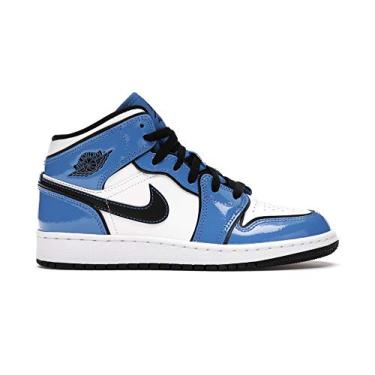 Imagem de Nike Jordan 1 Mid Signal Blue Grade School GS (6, Numeric_6)