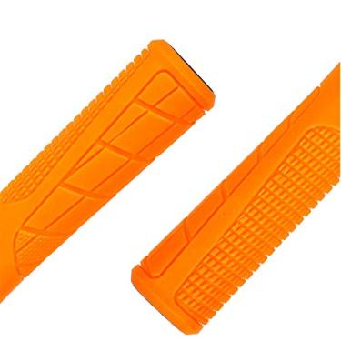 Imagem de BBxunsless Punho de bicicleta 22,2 x 135 mm Unilateral capa de aderência de anel de bloqueio PP/TPR antiderrapante, ergonômico, casual, alavanca de guidão para MTB, bicicleta de estrada (laranja)