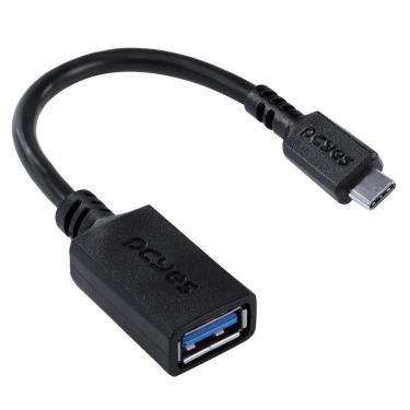 Imagem de Adaptador Otg Tipo C Para Usb A 3.0 Para Celular 15cm Preto