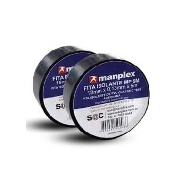 Imagem de Fita Isolante Manplex 18mm x 20 metros Preta