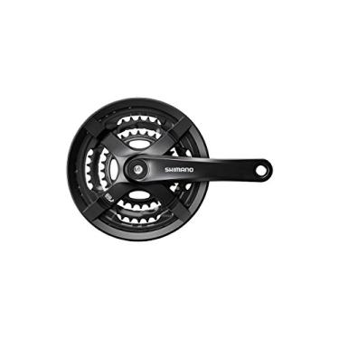 Imagem de SHIMANO Conjunto de Bicicletas Tourney TY501 6/7/8 Velocidades 175 mm Liga Único Pedivela Preto