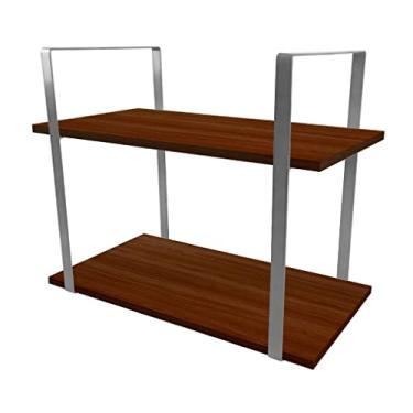 Imagem de Prateleira Vita Design Industrial Estante 60x30cm Prata e Villandry
