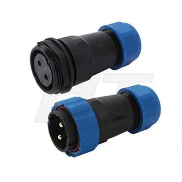 Imagem de HangTon HE29 conector elétrico circular impermeável de 2 pinos macho fêmea plugue soquete 45A para LED/alimentação/equipamento de iluminação