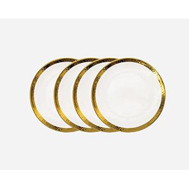 Imagem de Prato de aperitivo/Salada/Sobremesa Conjunto de louça Derby por Godinger - Conjunto de 4