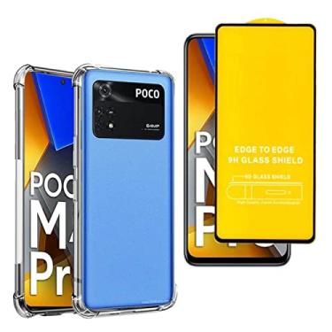 Imagem de Kit Capa Anti Impacto e Película De Vidro Compatível Com Xiaomi Poco M4 PRO 4G