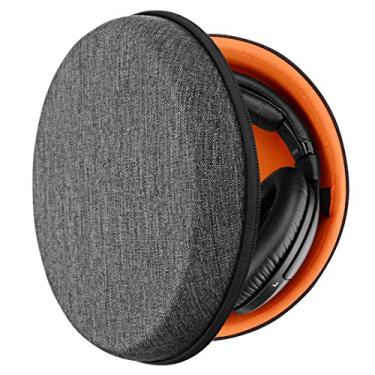Imagem de Geekria Shield Capa para fones de ouvido compatível com Sennheiser HD598,HD650,HD600,HD558,HD518,HD280 Pro,capa,bolsa de transporte de viagem de substituição com armazenamento de cabo (cinza escuro)