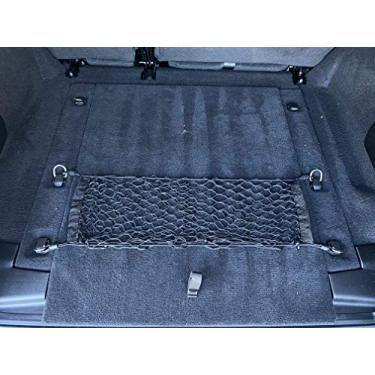 Imagem de Rede de carga de malha elástica para porta-malas automotivo estilo piso para Ford Bronco 2 portas 2021 2022 - Organizador e armazenamento premium de porta-malas - Rede de bagagem para SUV - Melhor organizador de carro apenas para Ford Bronco 2D