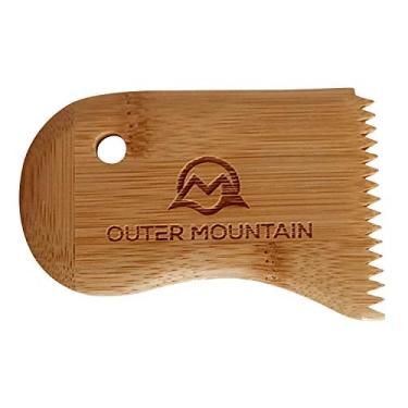 Imagem de Outer Mountain Pente de cera para prancha de surf - raspador de cera de bambu e removedor de cera de surfe - presente de surfista