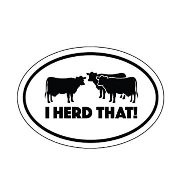 Imagem de WickedGoodz Adesivo de vinil I Herd That - Adesivo engraçado de vaca - para laptops Windows Carros caminhões