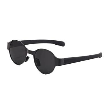 Imagem de Óculos de sol redondos estilo masculino feminino vintage polarizado óculos de sol retrô óculos de sol gafas de sol uv400 tons, 5 sem estojo, tamanho único