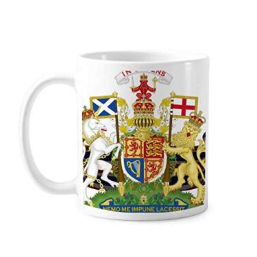 Imagem de Caneca com símbolo do país emblema nacional do Reino Unido cerâmica xícara de porcelana café louça