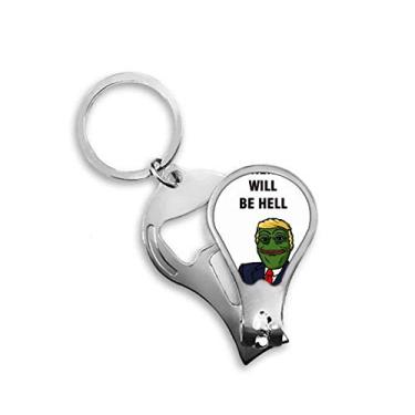 Imagem de Cortador de unhas com imagem Great Sad Frog da America President abridor de chave