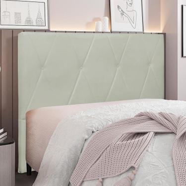 Imagem de Cabeceira Queen Size 1,60m Yves Veludo Prata Gran Belo