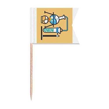 Imagem de Conduit Instrumento de Teste Químico Bandeiras de Palito de Dente, Marcação de Rotulagem para Bolo de Festa Prato de Queijo