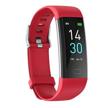 Imagem de SZAMBIT Smart Bracelet Watch Fitness Activity Tracker Heart Rate Monitor Pressure Sports Smart Watch Men Competible Para Xiaomi Huawei IOS Android (Vermelho)