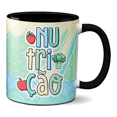 Imagem de Caneca Nutricionista Profissional Nutrição Alimentação Saúde (Preta)