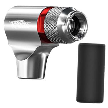 Imagem de Colaxi Cabeça adaptador de cabeça de bomba de inflador CO2 Presta/bocal de gás de alumínio rápido e fácil para mountain bikes ferramenta de pneu, prata