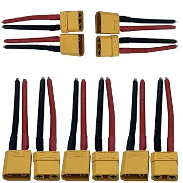 Imagem de Conector macho fêmea com plugue XT90 de 5 pares com fio de silicone de 150 mm 10AWG para bateria de lítio RC Drone FPV (5 pares)