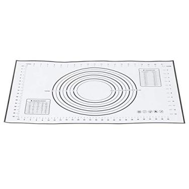 Imagem de Almofada de silicone, com tapete de massa preto 60x40cm, para tapete de cozinha em casa
