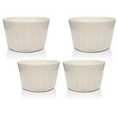 Imagem de Kit 4 Ramequins Branco Polipropileno - Tigela Ramequim KrystalON