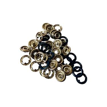 Imagem de Botão De Pressão Metal Roupa Bebê Tam 35 200 Pçs (Azul Marinho)
