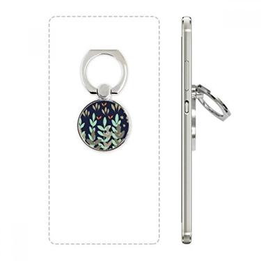 Imagem de Suporte de argola ajustável para telefone com pintura de planta de galho de folha