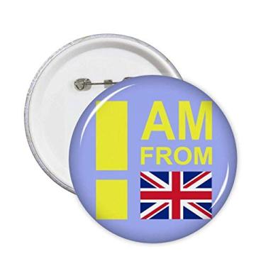 Imagem de I Am from United Kingdom Art Deco Gift Fashion Pins Emblema Emblema Acessório Decoração 5 peças