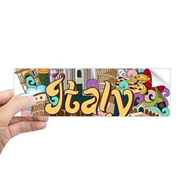 Imagem de DIYthinker Adesivo retangular Pisa Catedral de Milão Itália Graffiti para para-choque Notebook Janela Decalque