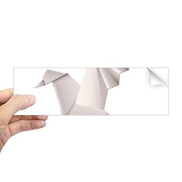 Imagem de DIYthinker Origami abstrato geométrico padrão pombo retangular para-choque adesivo para janela decalque