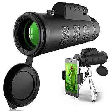 Imagem de Telescópio monocular 40 × 60 HD Prism BAK4 Telescópios monoculares com suporte e telefone celular tripé para caminhadas concerto de observação de pássaros