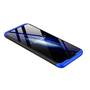 Imagem de Capa Capinha Anti Impacto 360 Para Xiaomi Redmi Note 10 5G com Tela de 6.5" Polegadas Case Acr�lica Fosca Acabamento Slim Macio - Danet (Preto com Azul)