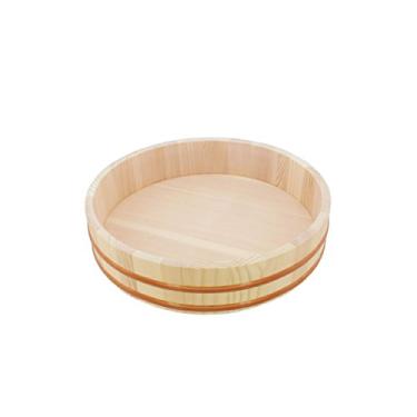 Imagem de BambooMN Tigela/Banheira de Arroz de Sushi Hangiri Oke 33 cm, 1 peça – Grande