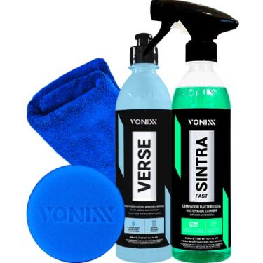 Imagem de Kit Revitalizador de Plasticos Borrachas Pneus Gerais Verse 500ml Limpador Multiação Sintra Fast 500ml Vonixx