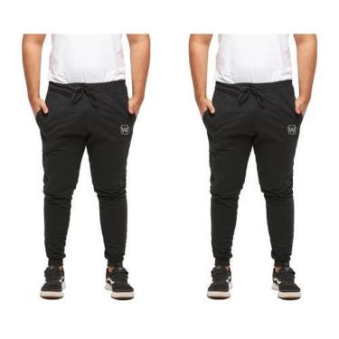 Imagem de Kit 02 Calças Masculina de Moletom Jogger Slim Sport Wooks-Masculino