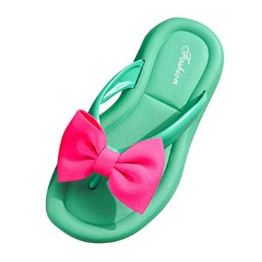 Imagem de Sandálias femininas respiráveis de dedo aberto chinelos de PVC interior quarto primavera outono calçados femininos unissex amantes sapatos baixos (verde, 5.5)