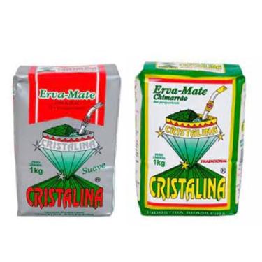 Imagem de Kit 2 Erva Mate Para Chimarrão Cristalina Suave + Tradicional 2pct de 1kg cada