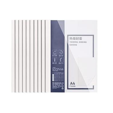 Imagem de 10 peças A4 Hot Melt capa de encadernação térmica, consumíveis de máquina de encadernação correspondente A4 Hot Melt capa de encadernação térmica 4mm-8mm