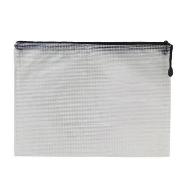 Imagem de Pasta Organizadora A4 Porta Documentos Fecho Zíper (Branco e Preto)