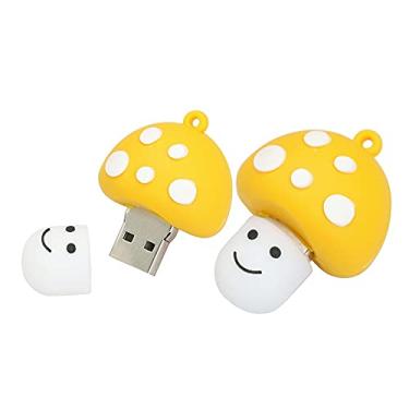 Imagem de Unidade flash USB em forma de cogumelo de 128 GB, pen drive USB, pen drive USB, pen drive, pen drive, pen drive, pen drive, pen drive, armazenamento externo, memória flash, armazenamento USB 2.0 (amarelo)