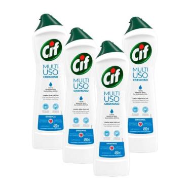Imagem de Kit 4 Limpadores CIF Cremoso Original 450ml